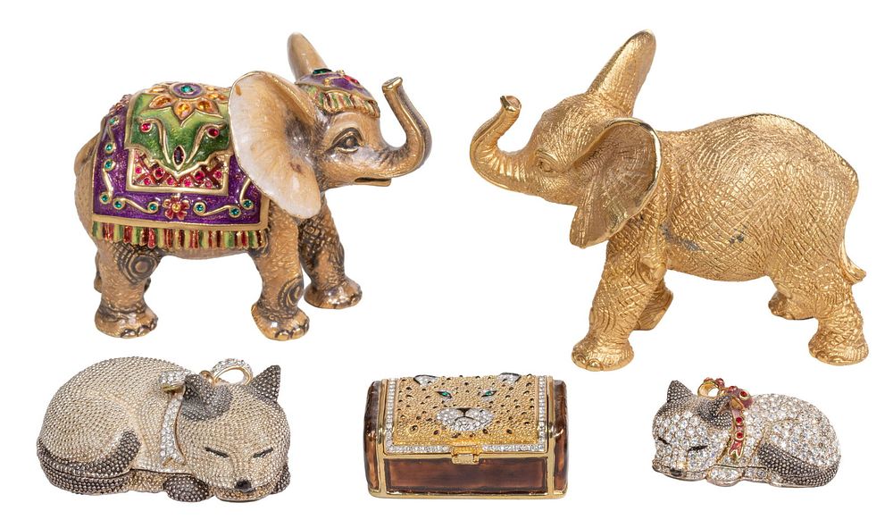 Lot 511: Jay Strongwater Elephant Figurines