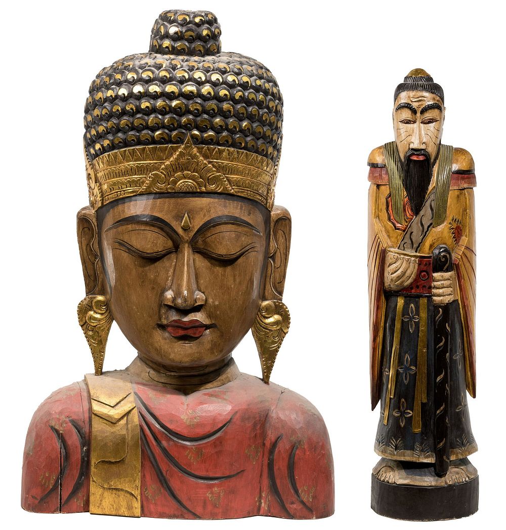 Lot 526: Carved Ethnographic Sculptures