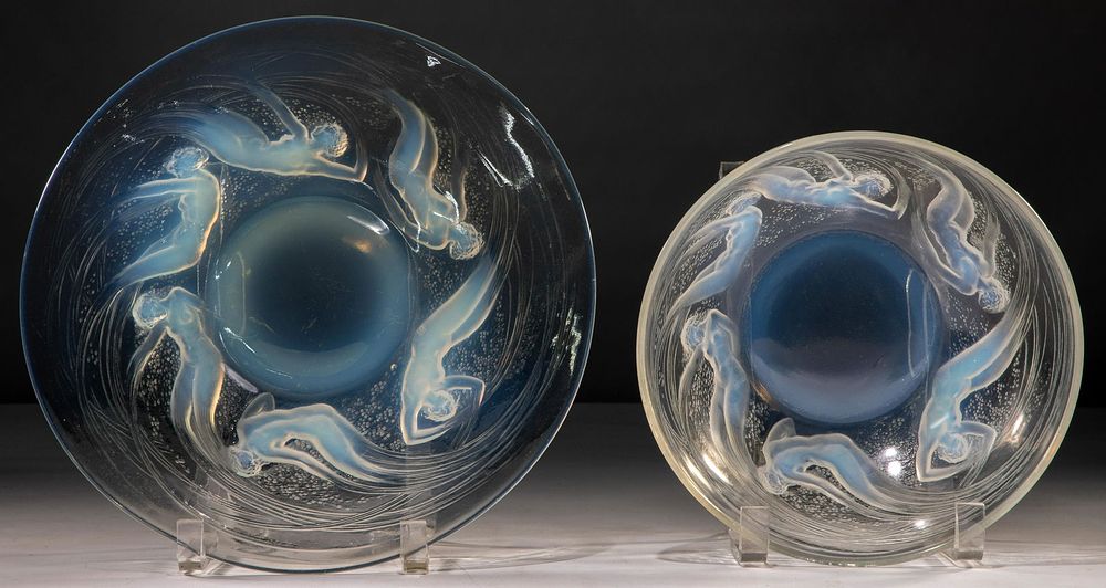 Lot 534: R. Lalique "Ondines" Bowl and Plate