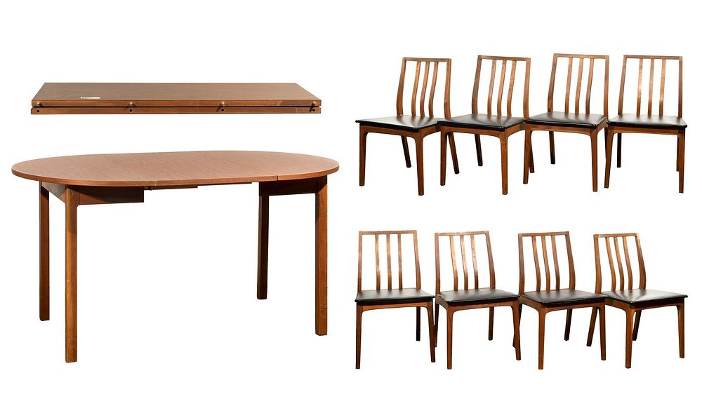 Lot 547: Danish Modern Style Dining Suite