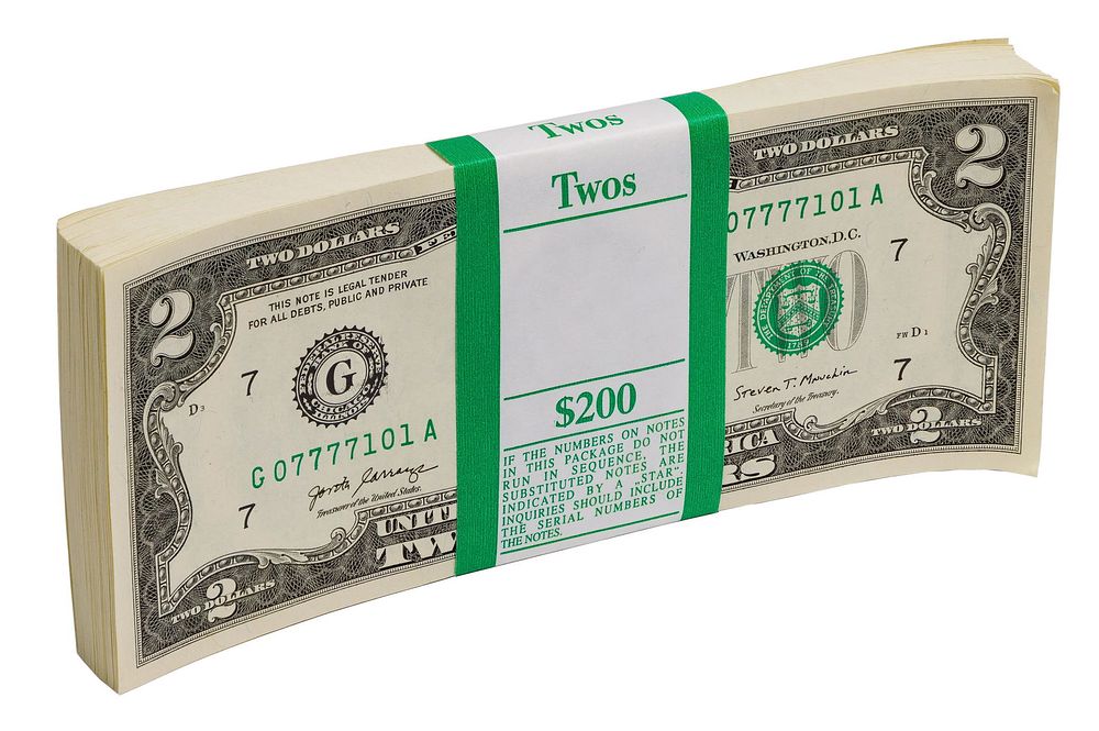 Lot 196: 2017 Sequential $2 Bill Pack