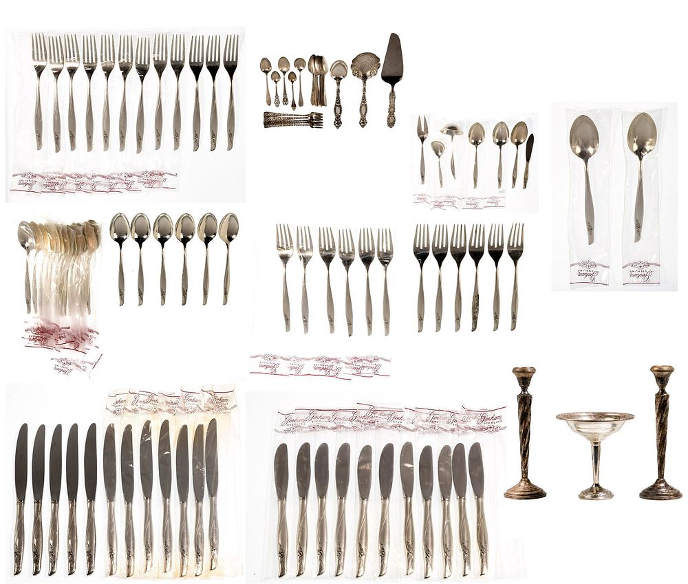 Lot 207: Gorham 'Sea Rose' Sterling Silver Flatware Service