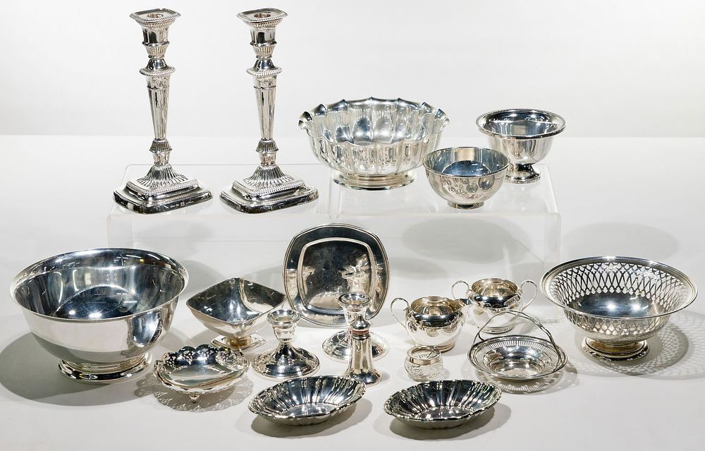 Lot 214: Sterling Silver Tableware Assortment