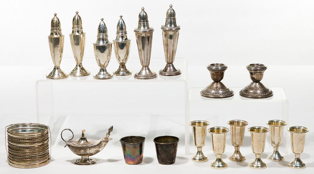 Lot 218: Sterling Silver Tableware Assortment