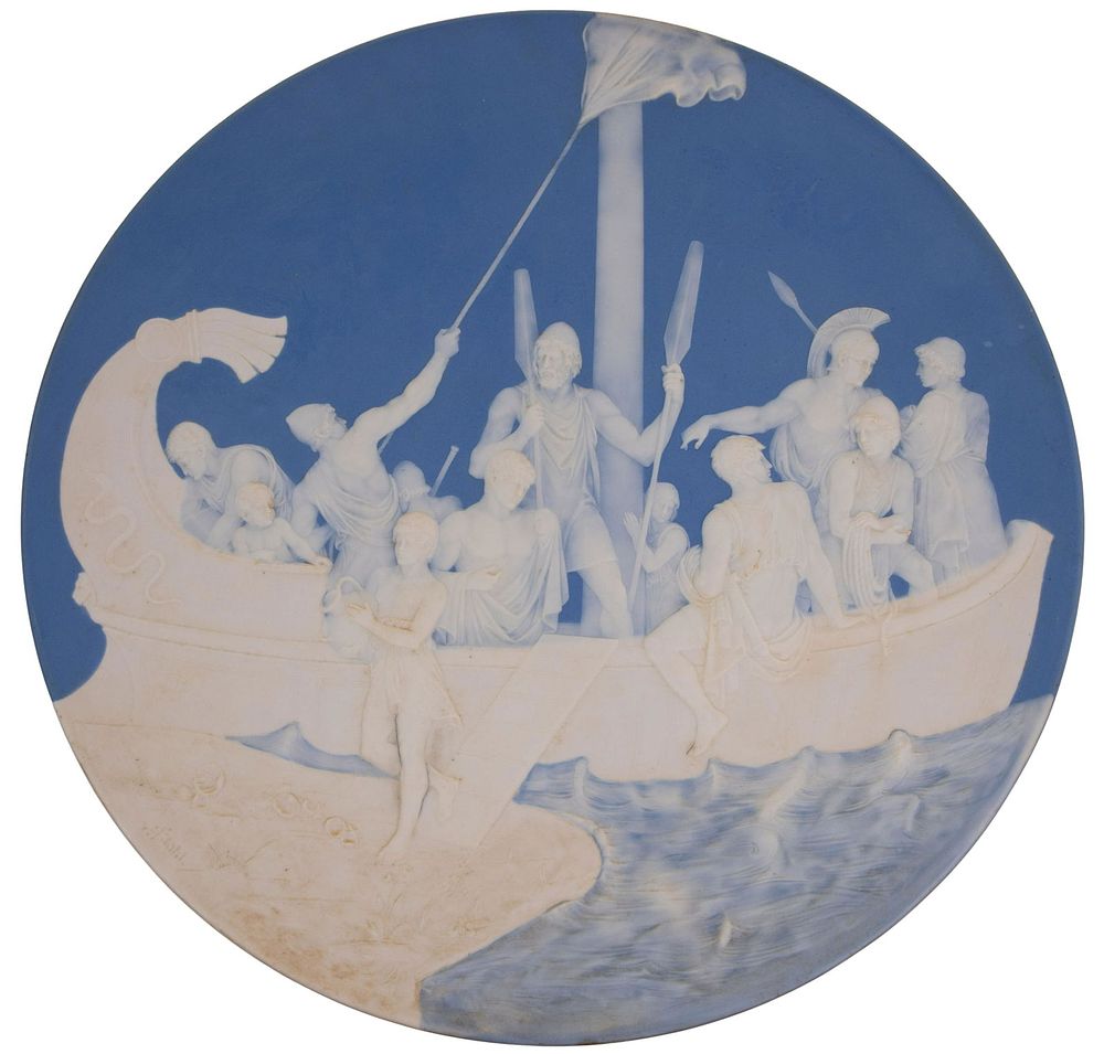 Lot 268: Johann Stahl (German, 1869-1932) for Mettlach Phanolith Charger