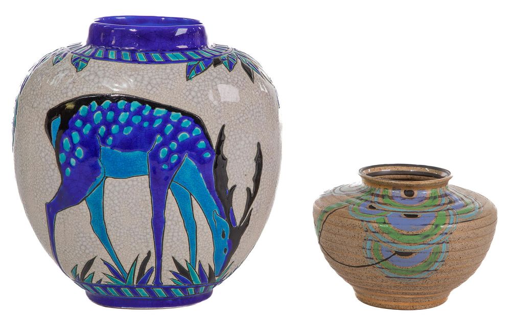 Lot 271: Clarice Cliff 'Goldstone' Pottery Jar