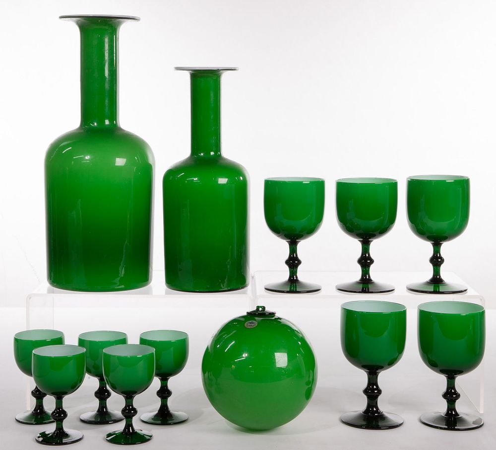 Lot 297: Holmegaard Glass Vases
