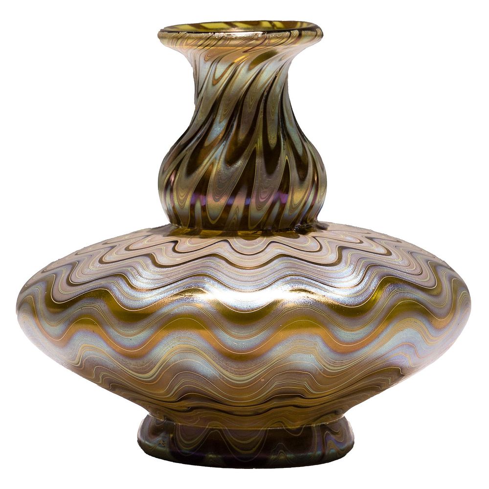 Lot 303: Loetz Art Glass Globular Vase