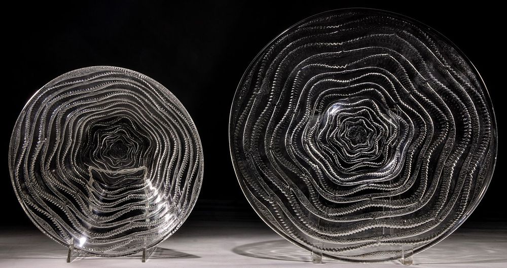 Lot 308: Art Glass Bowl and Plate