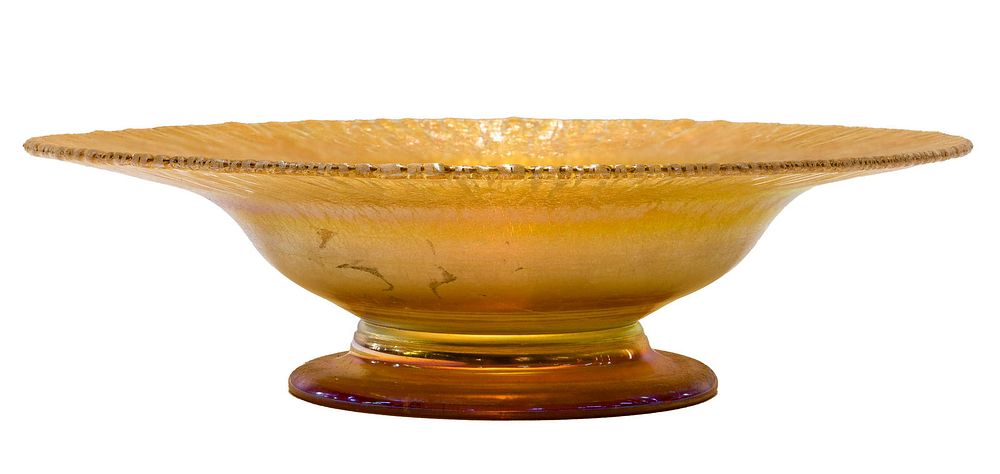 Lot 327: Louis Comfort Tiffany Favrile Footed Bowl