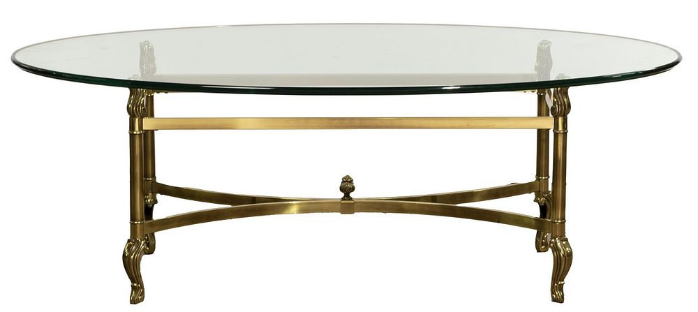 Lot 353: Brass and Glass Coffee Table