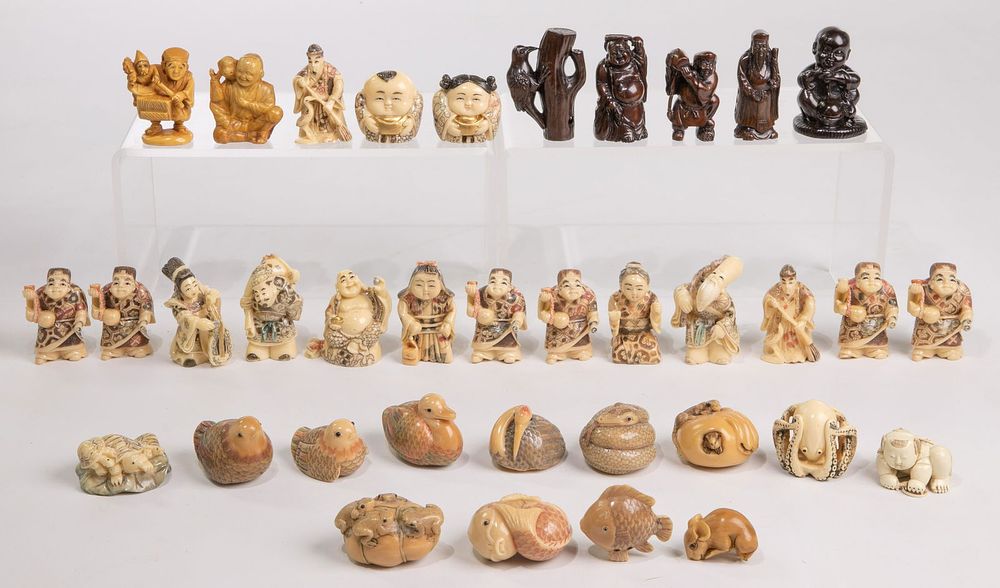 Lot 155: Asian Netsuke Figurine Assortment
