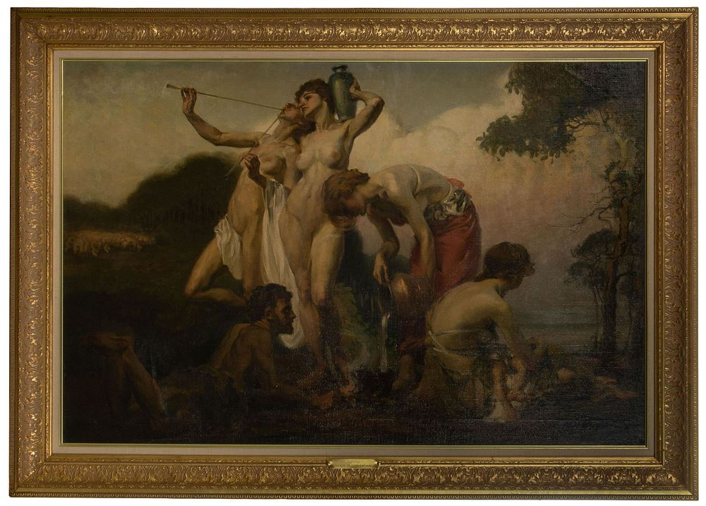 Lot 176: Eugene Francis Savage (American, 1883-1978) 'Morning' Oil on Canvas