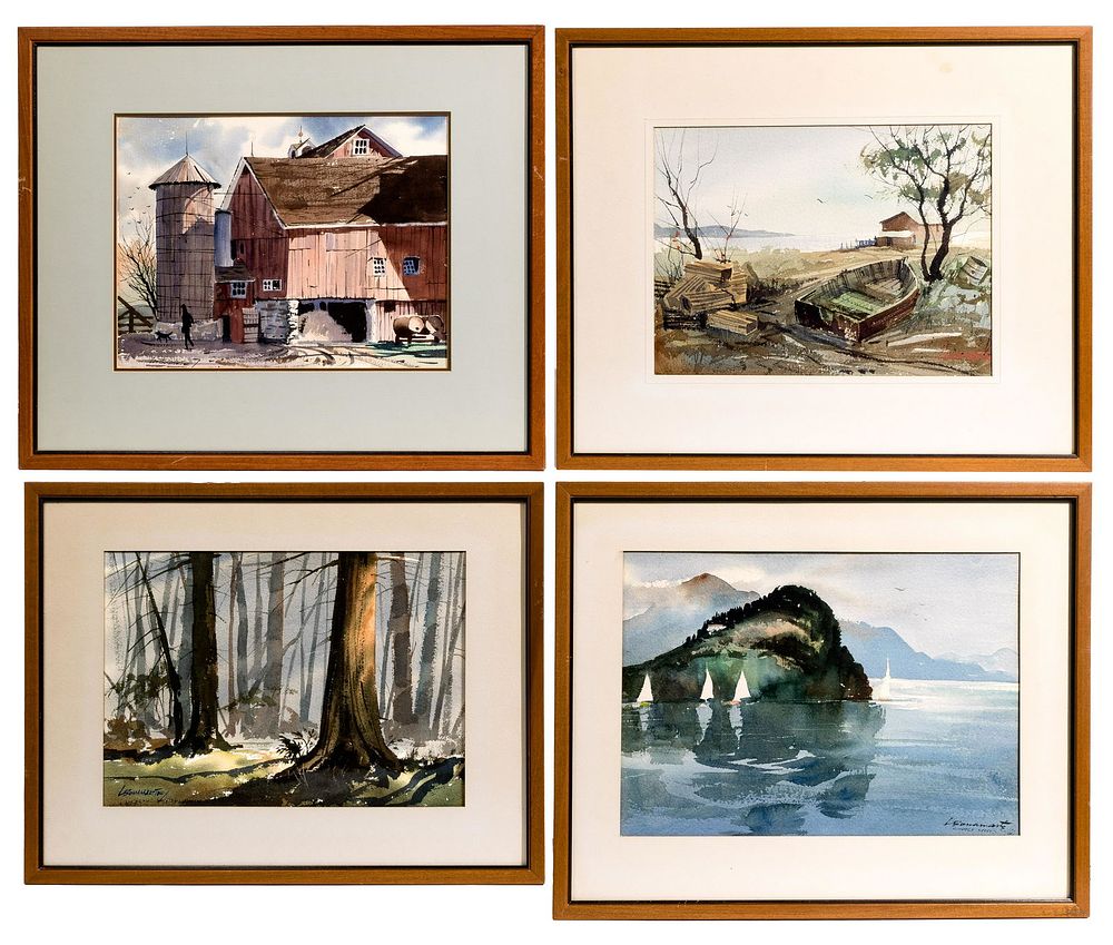 Lot 181: Lou Bonamarte (American, 1933-2020) Watercolor Assortment