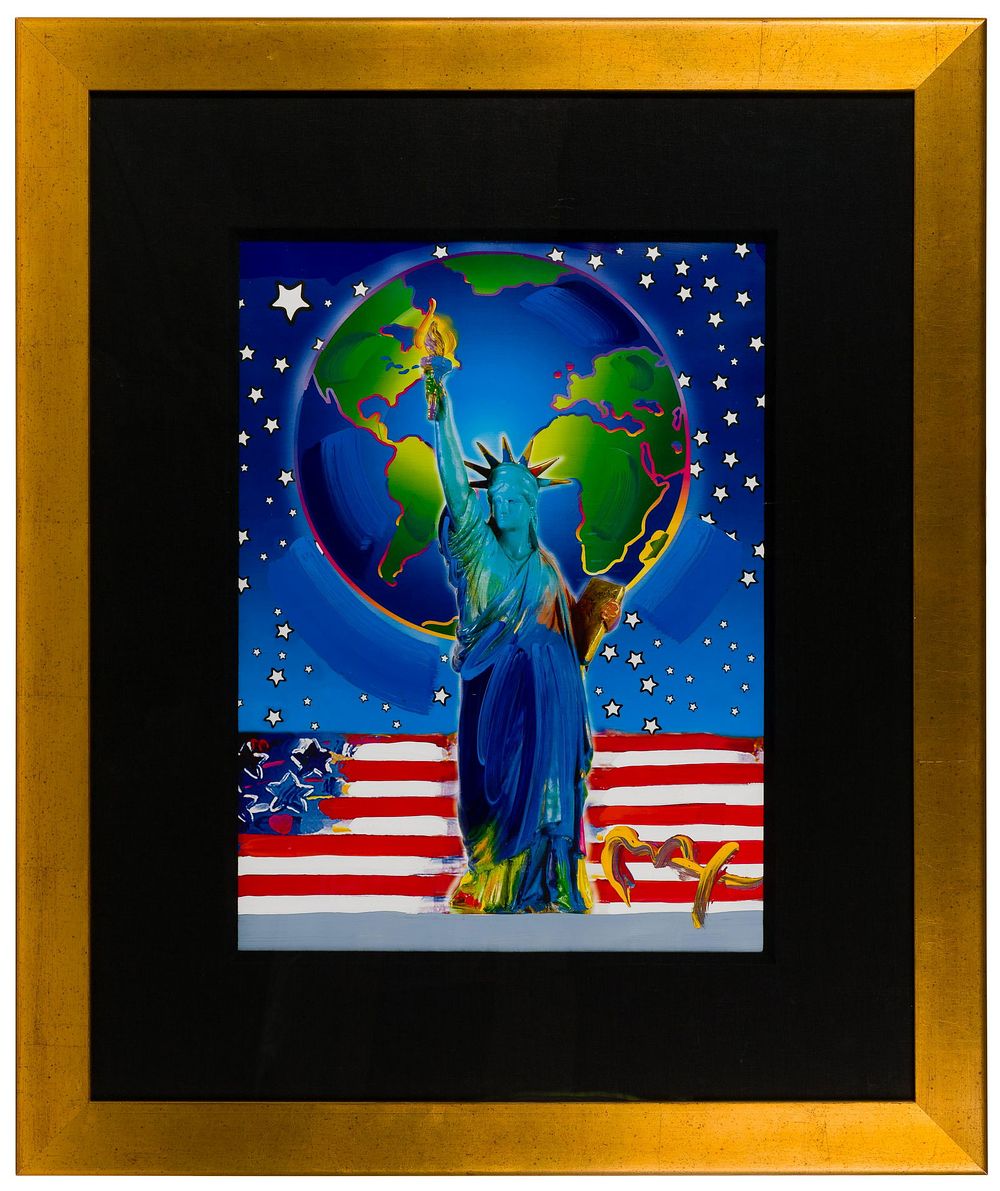 Lot 196: Peter Max (German / American, b.1937) 'Peace on Earth' Mixed Media