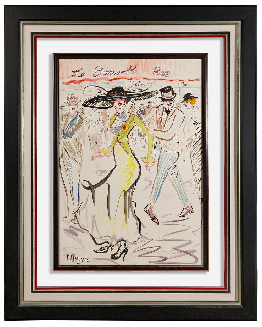 Lot 216: Marc Clauzade (French, b.1957) Watercolor and Gouache on Paper