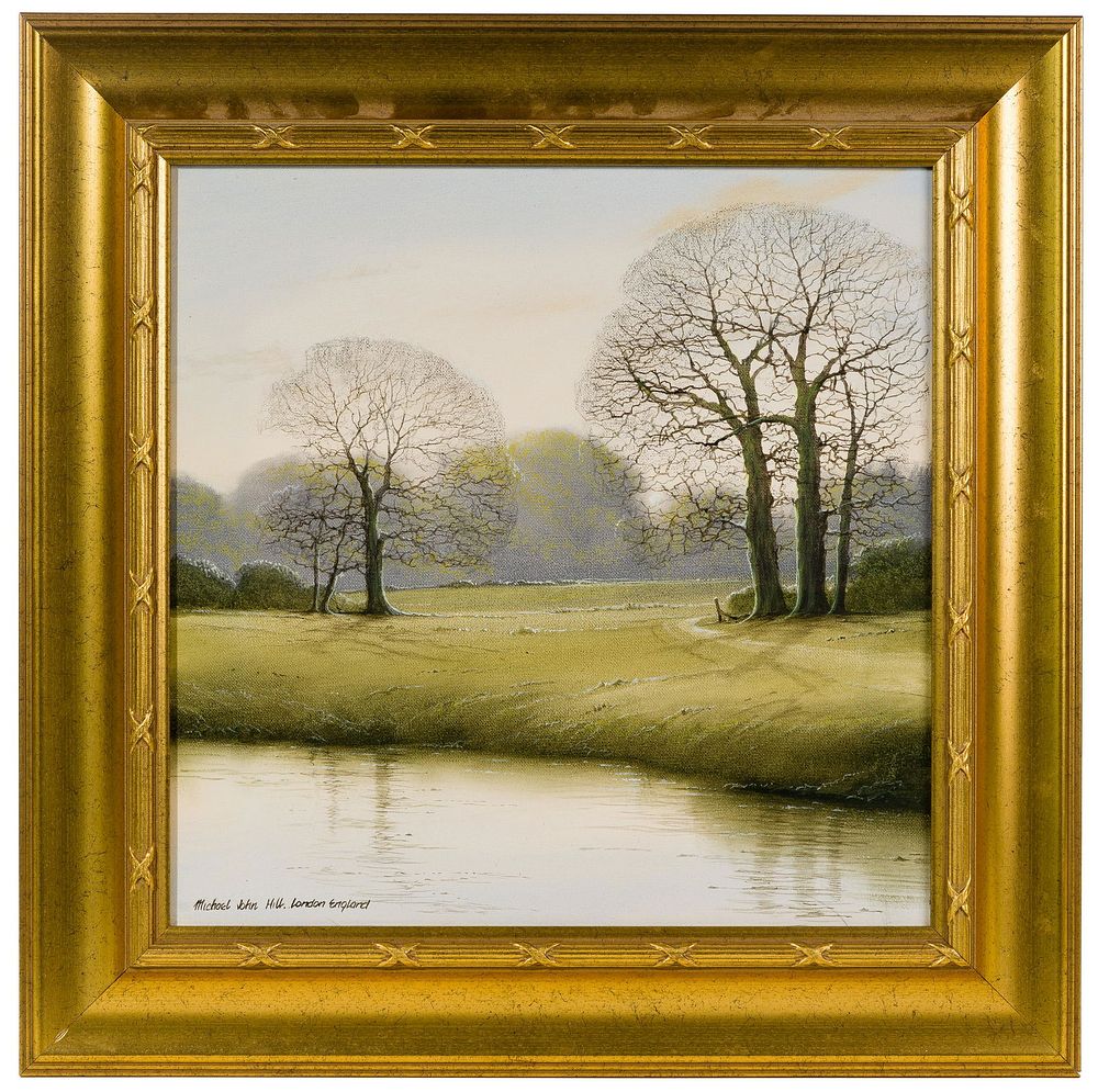 Lot 220: Michael John Hill (British, b.1956) 'The Elm Tree Family' Oil on Canvas
