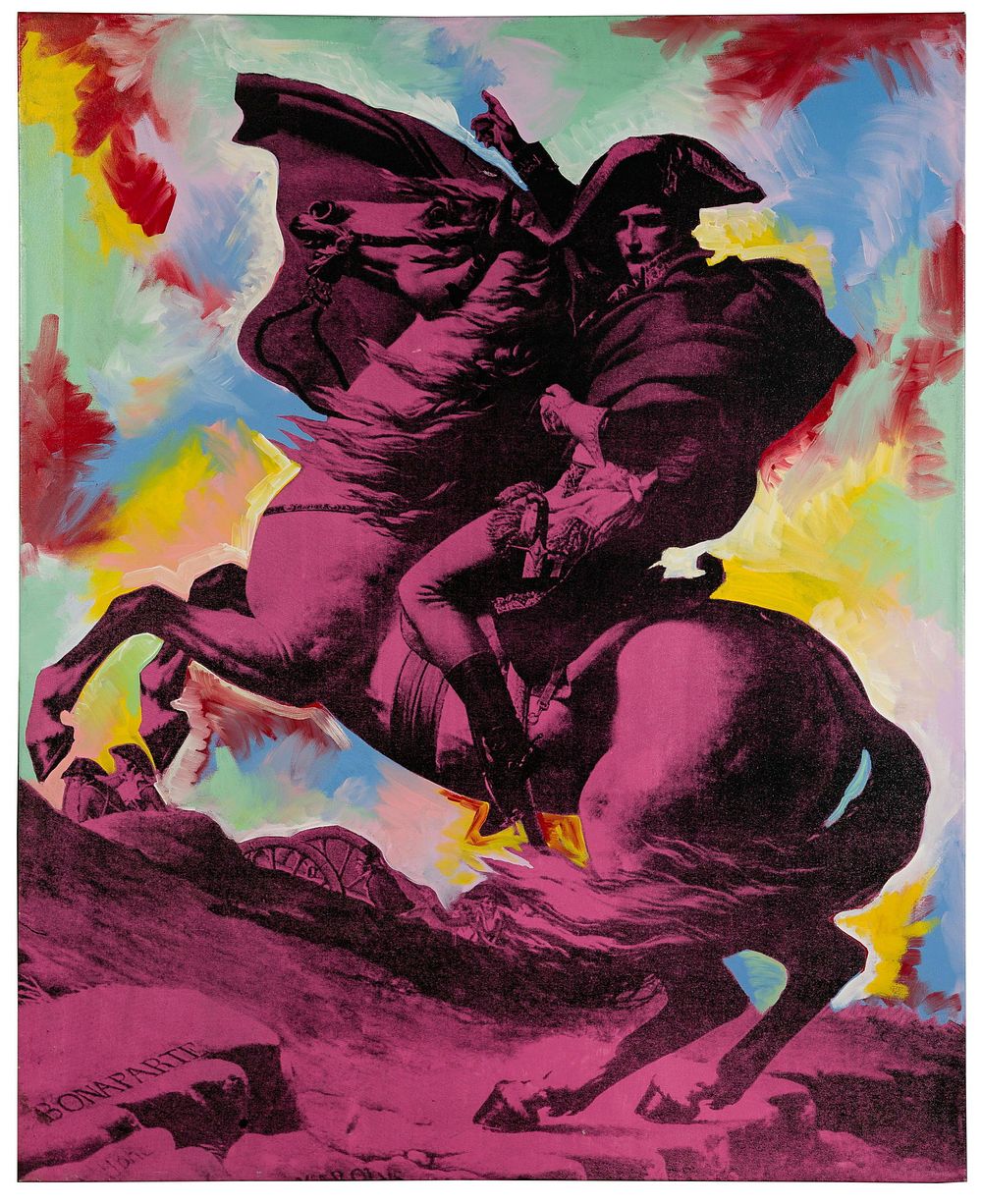Lot 223: Steven Kaufman (American, 1960-2010) 'Napoleon' Silkscreen on Canvas