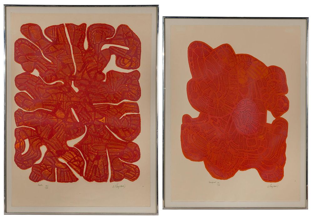 Lot 232: Enrique Peycere (French, 1927-1988) Embossed Intaglio Prints