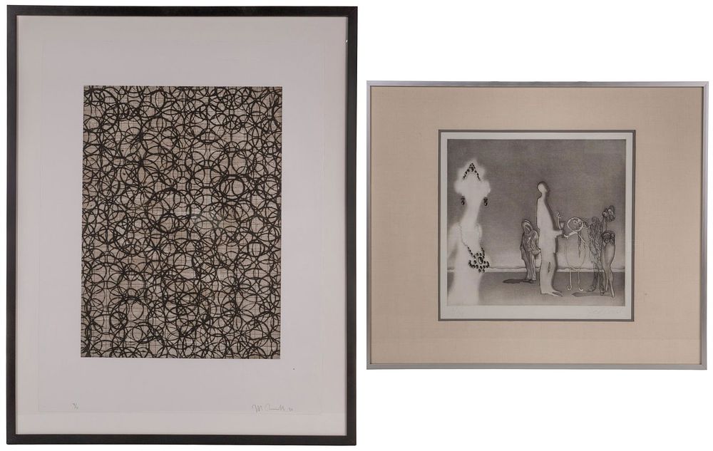 Lot 237: Jeff Perrott (American, b.1966) and Unknown Artist (20th Century) Etchings