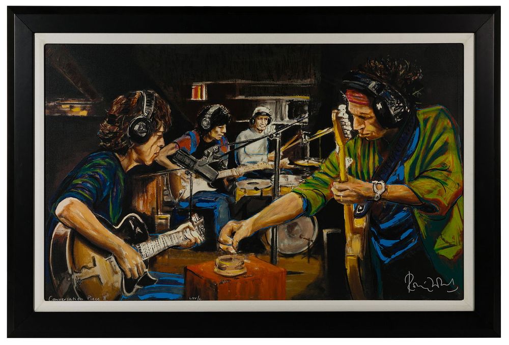 Lot 261: Ronnie Wood (British, b.1947) 'Conversation Piece II' Screenprint on Canvas
