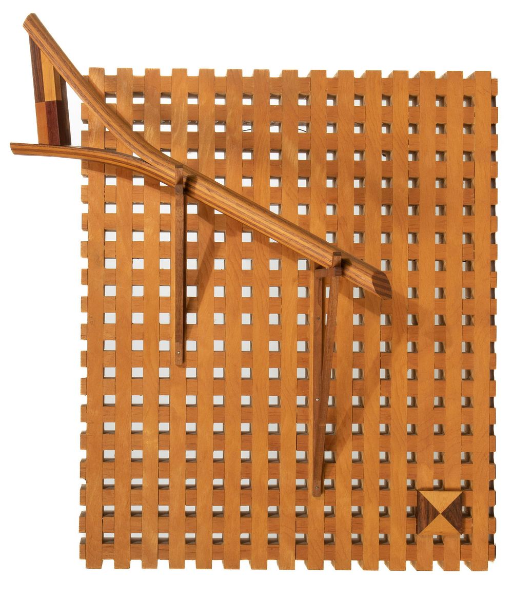 Lot 273: Dean Snyder (American, b.1953) 'Solamente' Wood Wall Sculpture