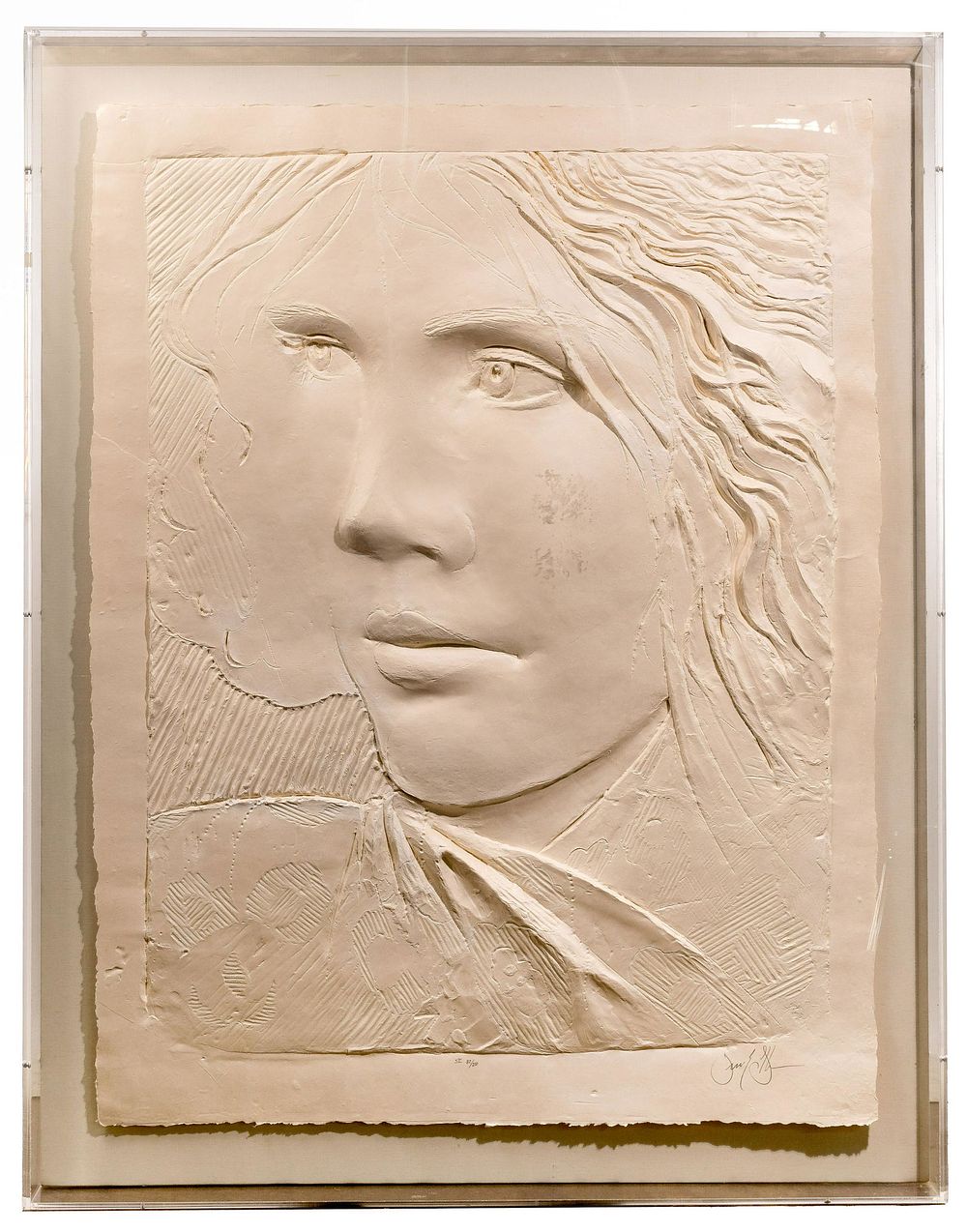 Lot 282: Frank Gallo (American, 1933-2019) 'Secrets' Cast Paper Relief
