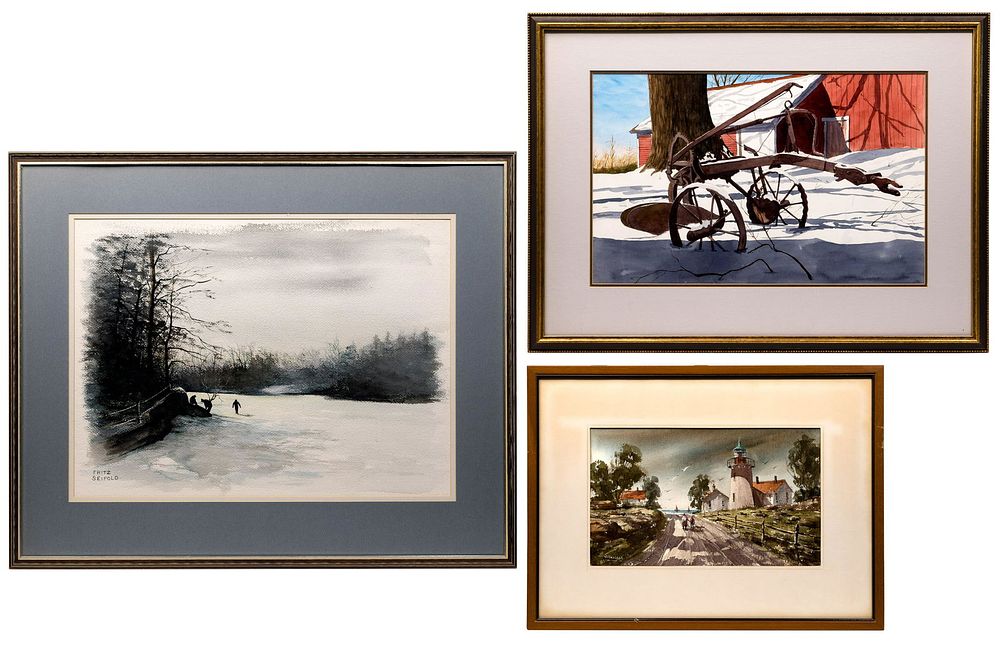 Lot 286: Multiple Artists (American, 20th Century) Watercolor Assortment
