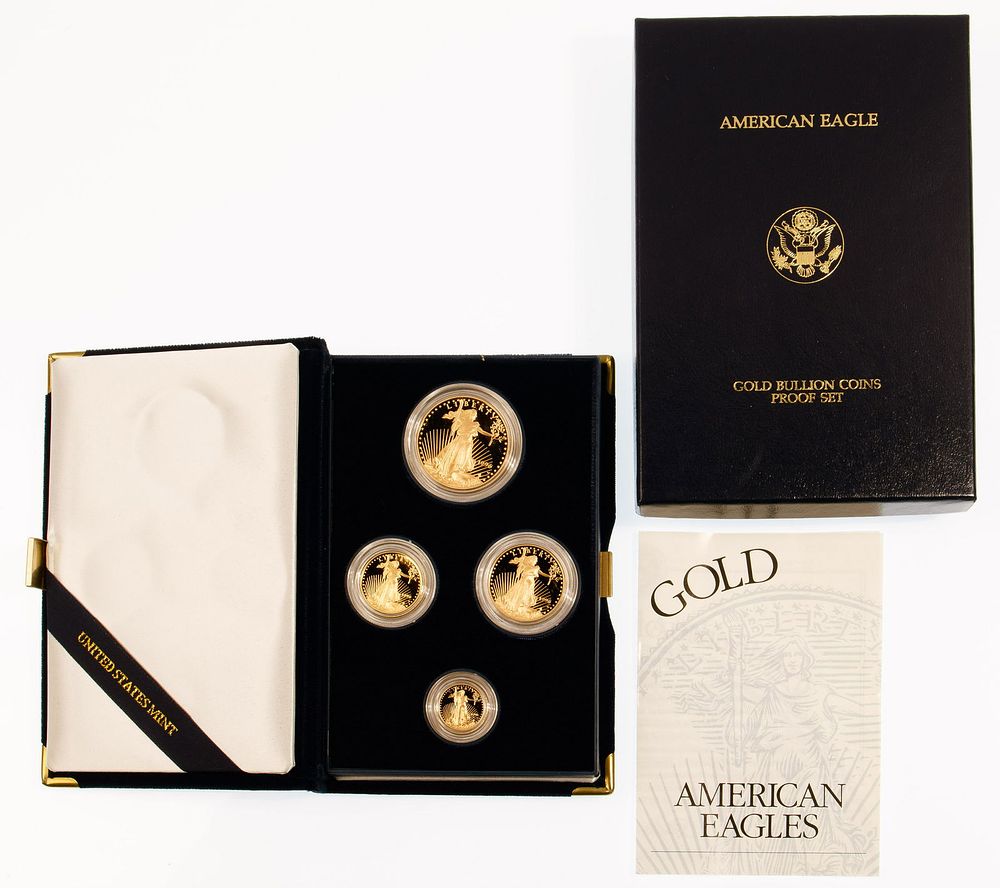 Lot 317: 1996-W Gold American Eagle Proof Bullion Coin Set
