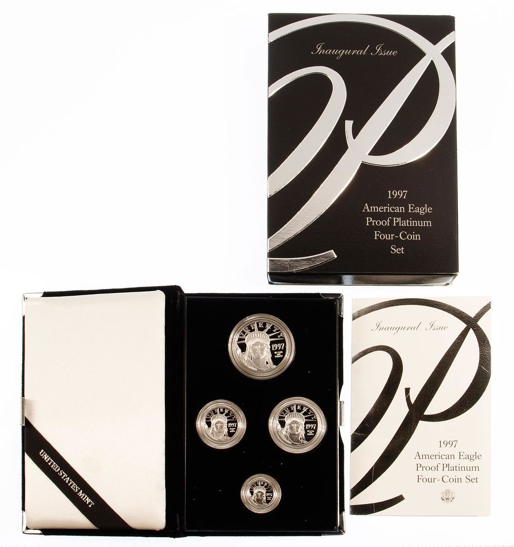 Lot 318: 1997 American Eagle Proof Platinum Four-Coin Set