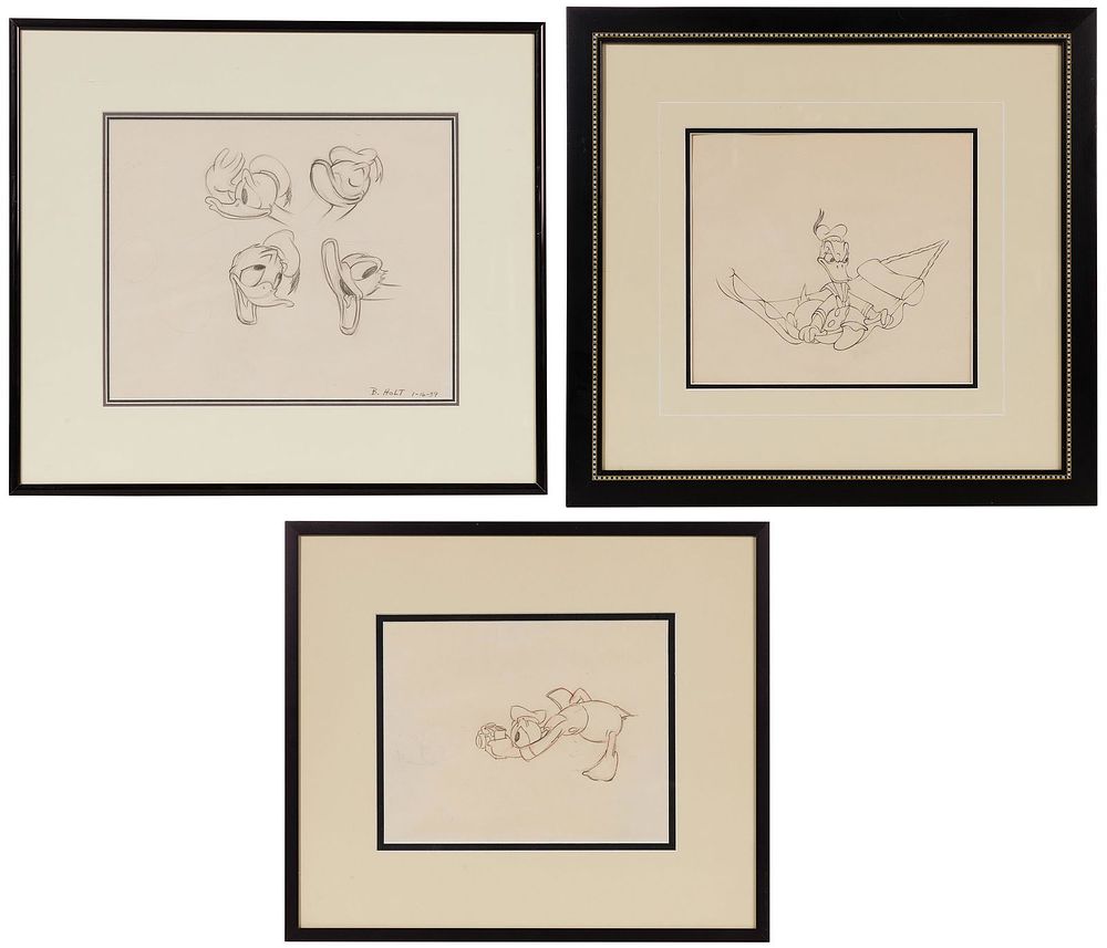 Lot 362: Ben Holt (American, 20th Century) Disney Pencil on Paper Cel Assortment
