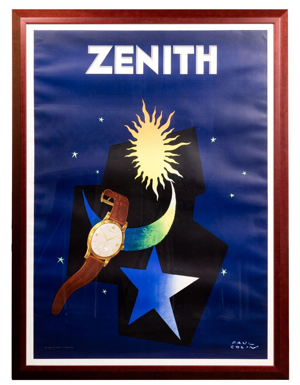Lot 375: Paul Colin (French, 1892-1985) 'Zenith Watch' Poster