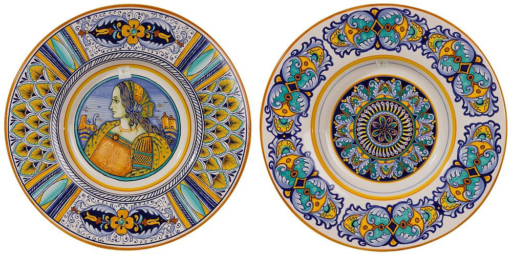 Lot 409: Italian Deruta Chargers