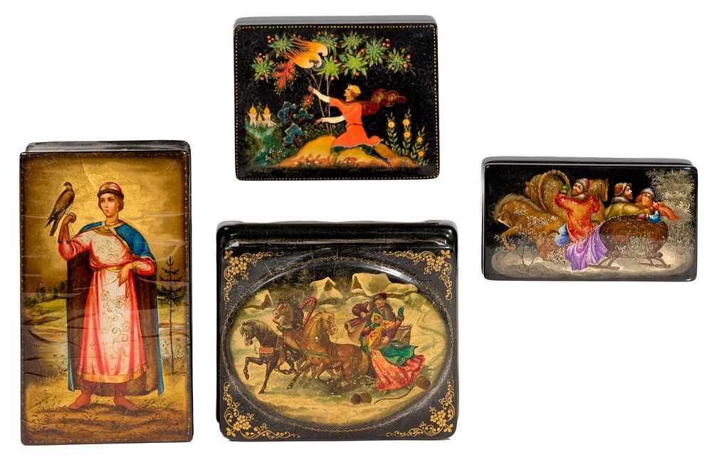 Lot 425: Russian Lacquer Box Assortment