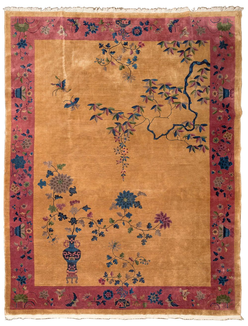 Lot 434: Chinese Art Deco Style Wool Rug