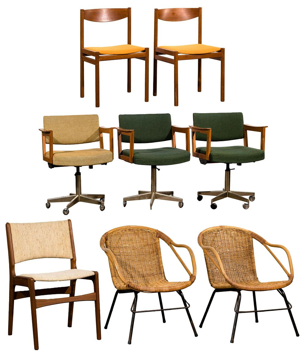 Lot 487: MCM Chair Assortment
