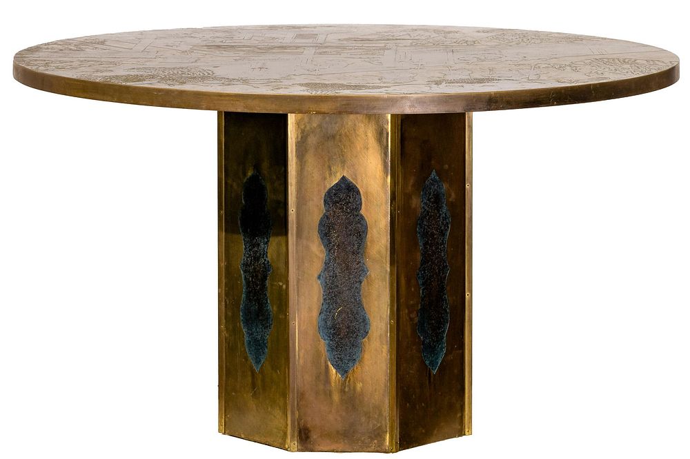 Lot 489: Philip and Kelvin Laverne 'Chan' Game / Dining Table