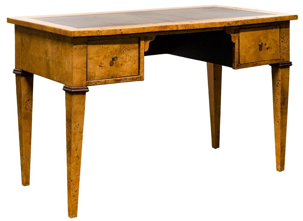 Lot 493: Biedermeier Style Birdseye Maple Desk