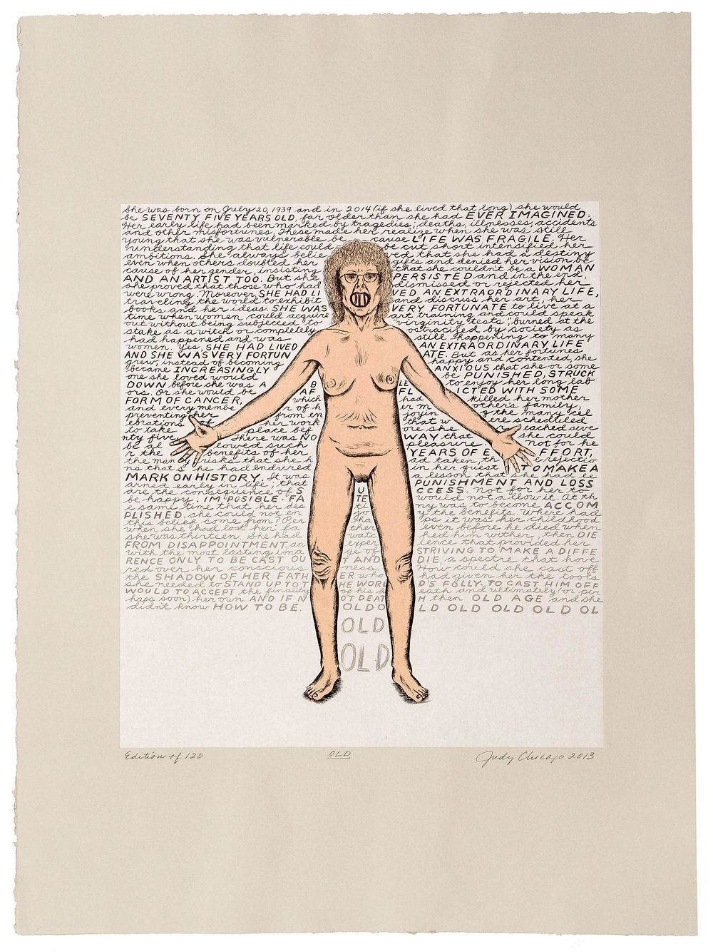 Lot 159: Judy Chicago (American, b.1939) 'Old' Lithograph and Etching