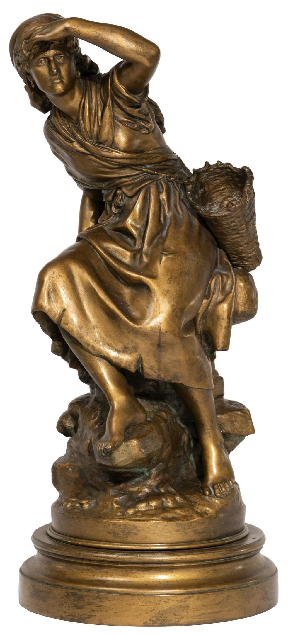 Lot 178: (After) Mathurin Moreau (French, 1822-1912) 'Clam Digger' Sculpture