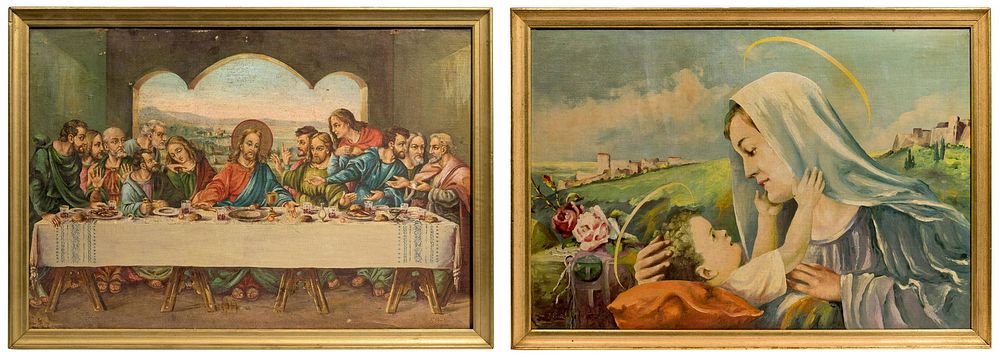 Lot 194: E. Garin (Latin American, 20th Century) Oils on Canvasboard