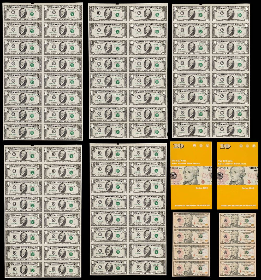 Lot 197: Federal Reserve $10 Uncut Sheet Collection