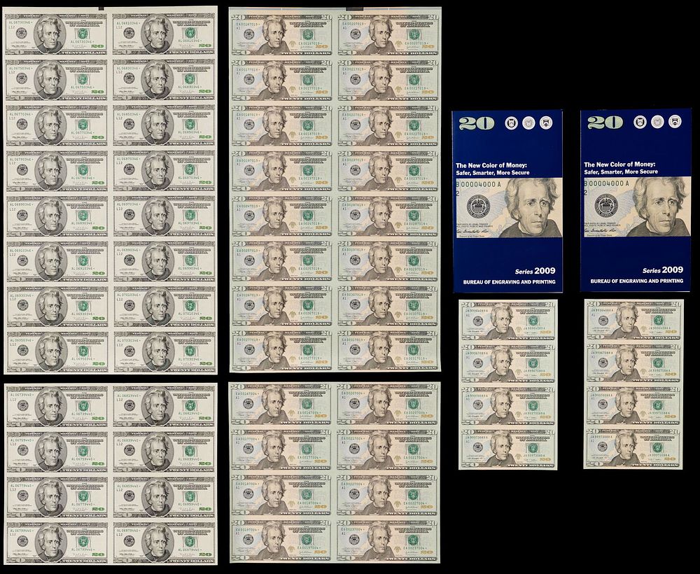 Lot 198: Federal Reserve $20 Uncut Sheet Collection