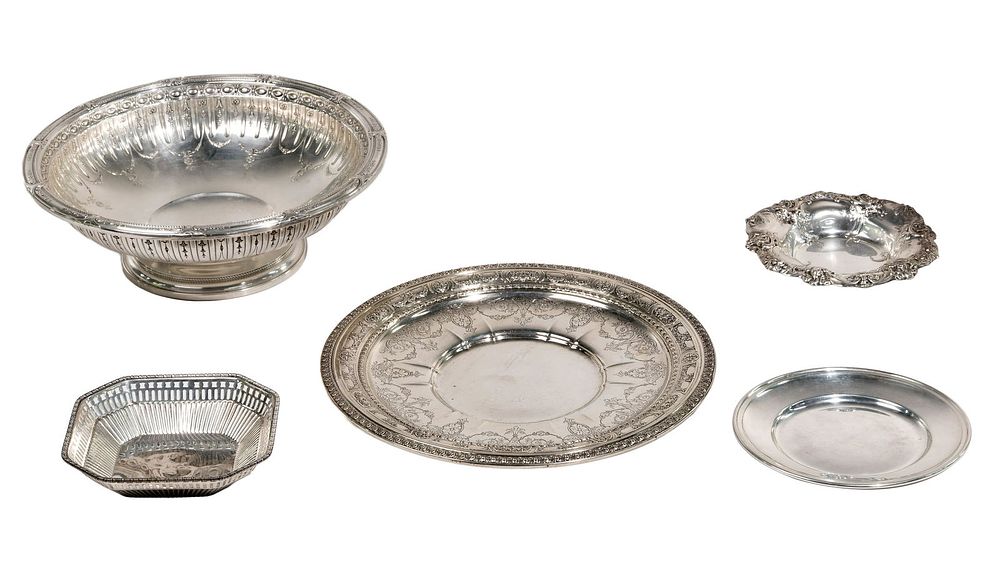 Lot 207: Gorham and Wallace Sterling Silver Hollowware Assortment