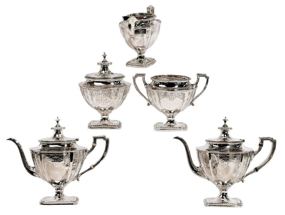 Lot 212: Reed & Barton 'St. George' Sterling Silver Beverage Service