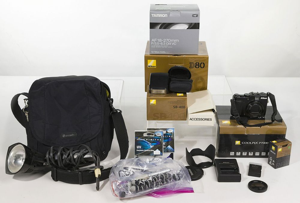 Lot 240: Camera and Accessories Assortment