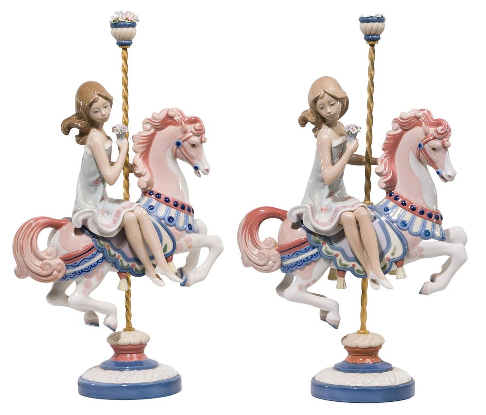 Lot 267: Lladro #1469 'Girl On Carousel Horse' Figurines