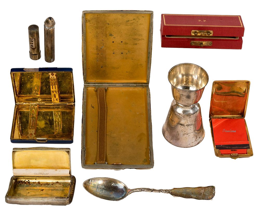 Lot 330: Cartier 14k Gold and Sterling Silver Assortment