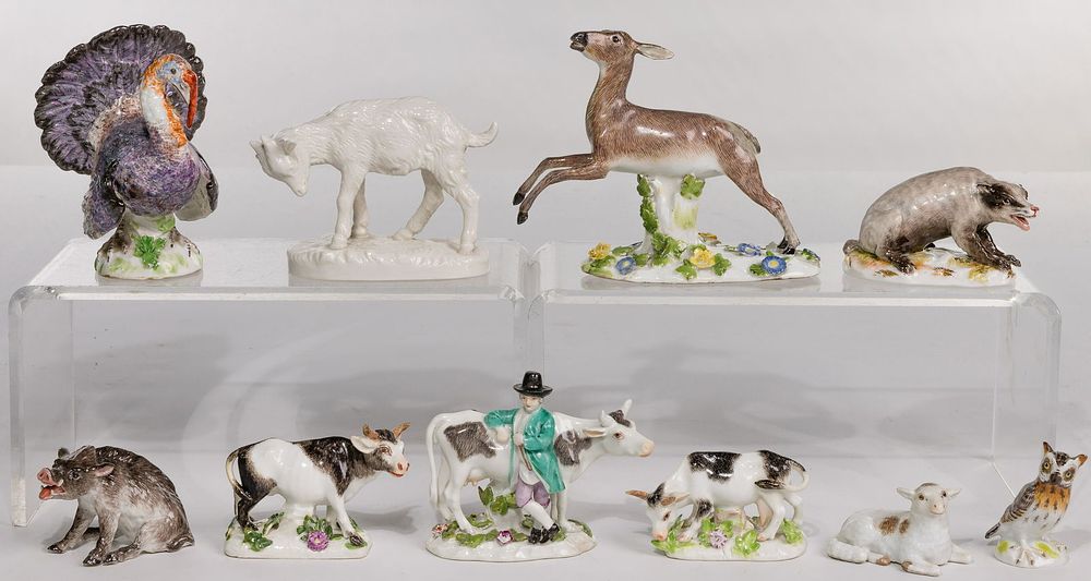 Lot 347: Meissen Animal Figurine Assortment
