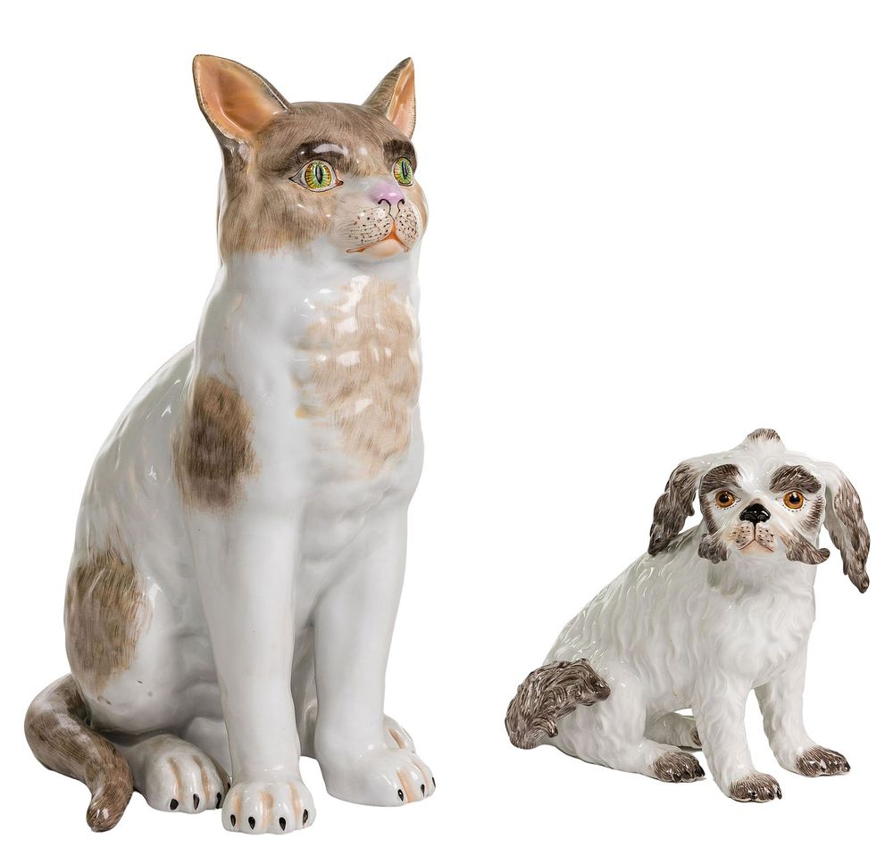 Lot 349: Meissen Dog Figurine